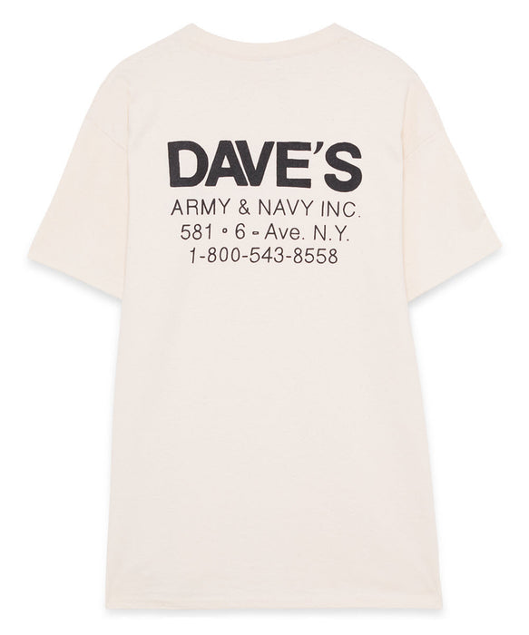 Roy Roger’s X Dave’s New York Collab “Dave’s Army & Navy” Logo T-shirt - Natural
