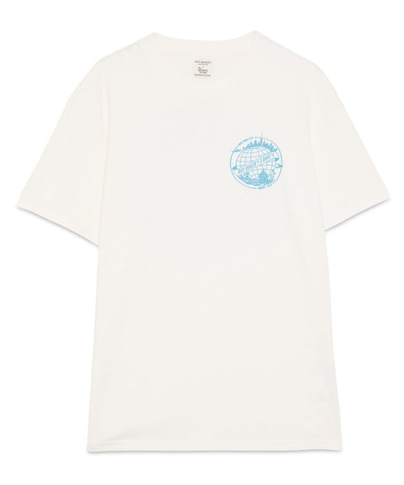 Roy Roger's X Dave's New York "World" Short Sleeve T-shirt - Off-White