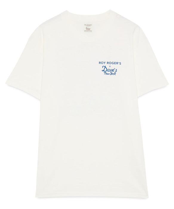 Roy Roger's X Dave's New York Collab "Crew" Short Sleeve T-shirt - Off-White