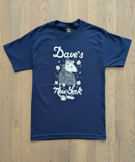 Dave's New York X Henbo Henning Collab "Icons" T-shirt - Rat in Navy