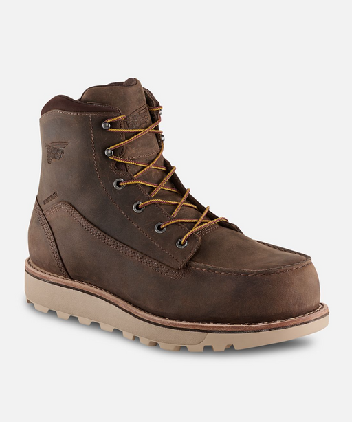 Red Wing Shoes Traction Tred Lite Safety Toe Work Boots - Brown at Dave's New York
