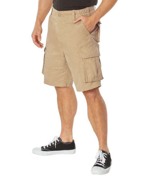Rothco Men's Vintage Paratrooper Cargo Shorts - Khaki at Dave's New York
