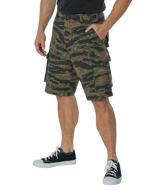 Rothco Men's Vintage Paratrooper Cargo Shorts - Tiger Stripe Camo at Dave's New York