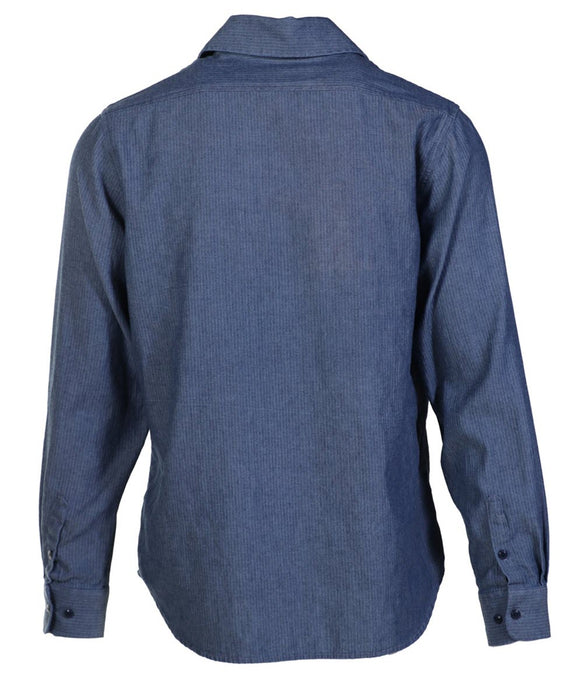 Schott NYC Men's Long Sleeve Denim Shirt - Herringbone at Dave's New York