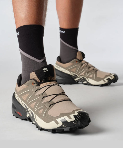 Salomon Men's Speedcross 6 Trail Running Shoes - Natural/Black/Almond Milk at Dave's New York