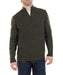 Schott NYC Men's Wool Half-Zip Sweater - Moss at Dave's New York