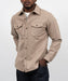 Schott NYC Men’s CPO Wool Shirt - Taupe at Dave's New York