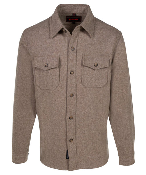 Schott NYC Men’s CPO Wool Shirt - Taupe at Dave's New York