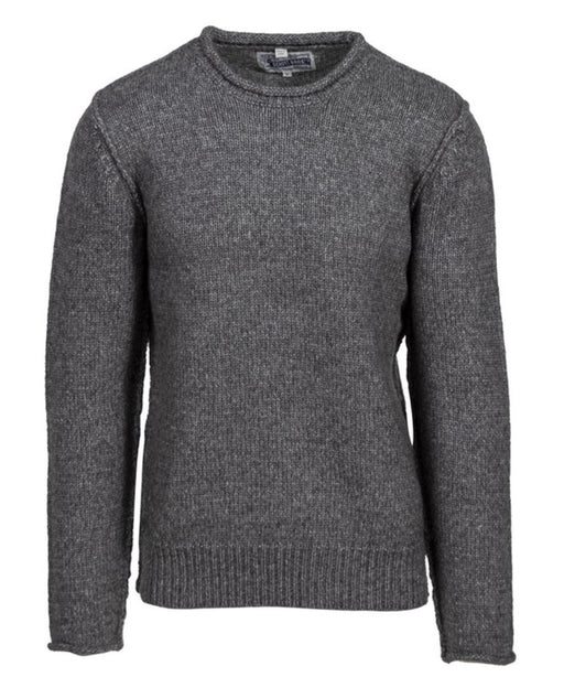 Schott NYC Men's Rolled Edge Tri Blend Sweater - Charcoal at Dave's New York