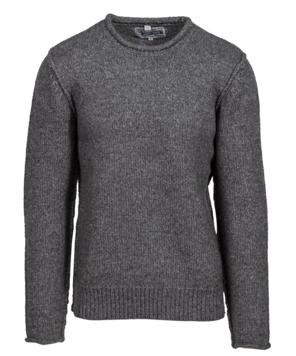Schott NYC Men's Rolled Edge Tri Blend Sweater - Charcoal at Dave's New York