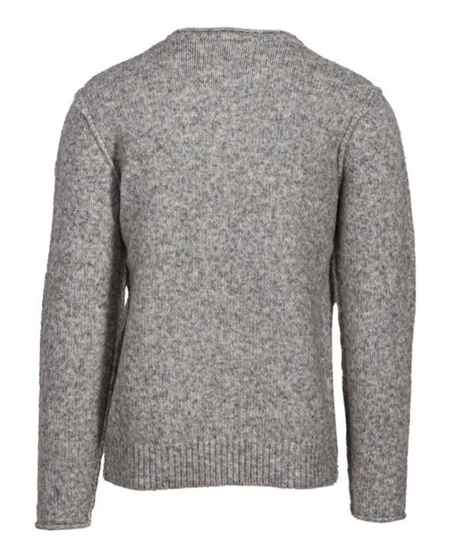 Schott NYC Men's Rolled Edge Tri Blend Sweater - Cloud Grey at Dave's New York