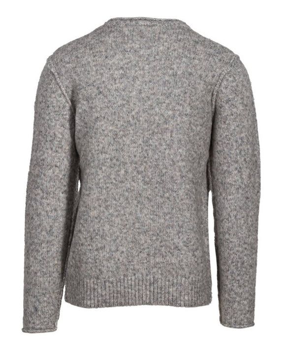 Schott NYC Men's Rolled Edge Tri Blend Sweater - Cloud Grey at Dave's New York