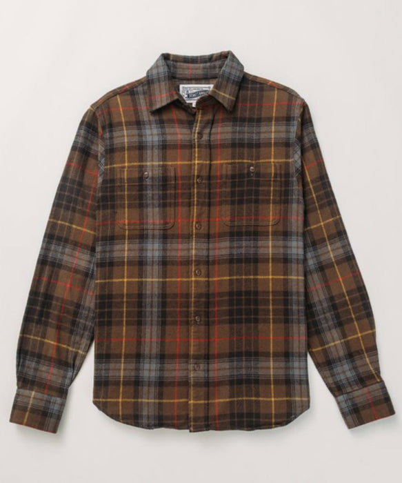 Schott NYC Men's Plaid Flannel Shirt - Moss at Dave's New York