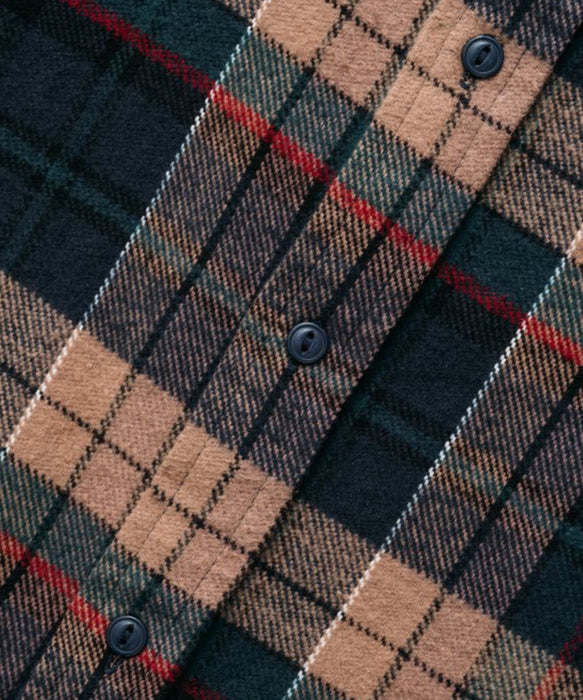 Schott NYC Men's Plaid Flannel Shirt - Tan/Navy at Dave's New York