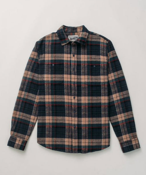 Schott NYC Men's Plaid Flannel Shirt - Tan/Navy at Dave's New York