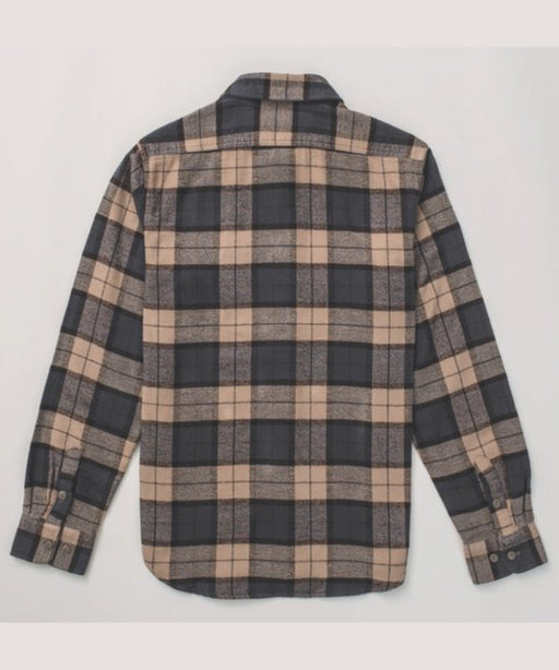 Schott NYC Heavy Flannel Plaid Shirt - Khaki/Grey at Dave's New York