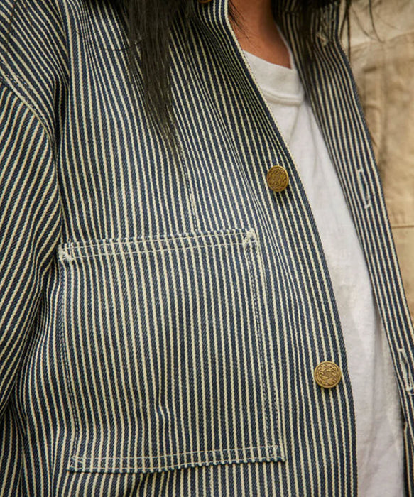 Stay Ray Shop Jacket in Hickory Stripe at Dave's New York