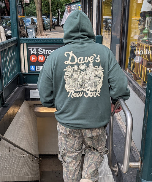 Dave's New York X Henbo Henning Collab "Lunch Break" Hoodie - Alpine Green