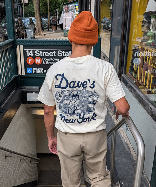 Dave's New York X Henbo Henning Collab "Lunch Break" T-shirt - Natural