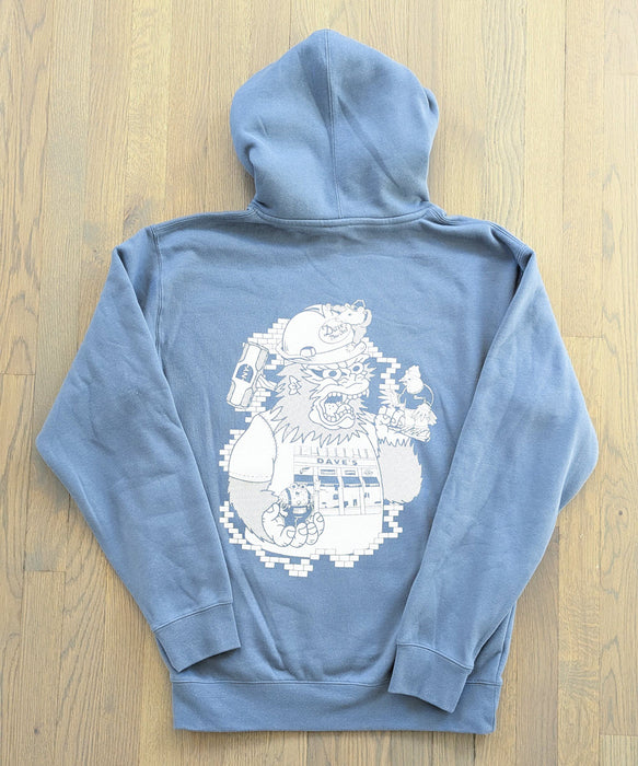 Dave's New York x Henbo Henning Collab Hoodie - Kong Smash Storm Blue