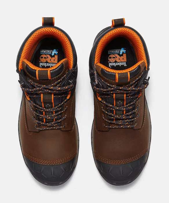 Timberland PRO Men's Boondock Ultralight 6" Composite-Toe Waterproof Work Boots - Brown at Dave's New York