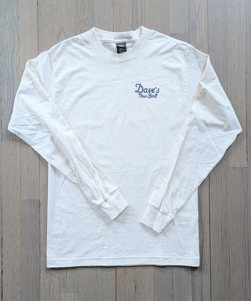 Dave's New York Vintage Logo Long Sleeve T-shirt - Natural