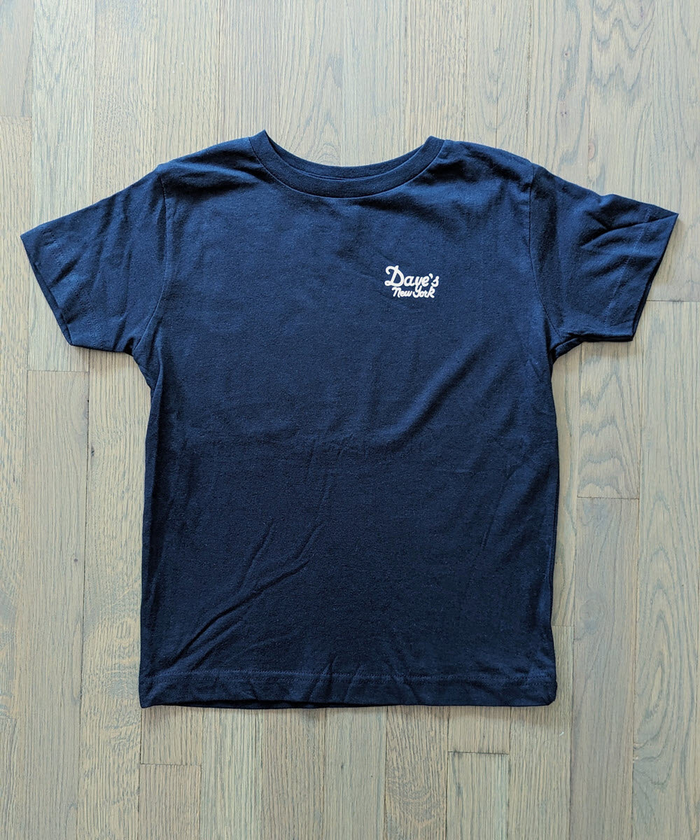 Dave's New York Kids Vintage Logo Short Sleeve T-Shirt - Navy