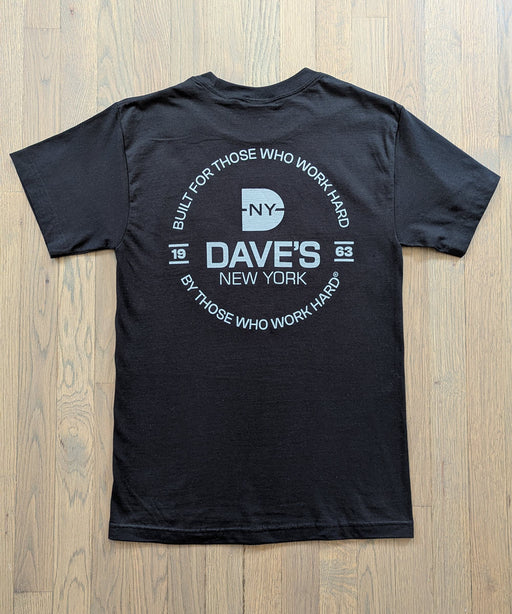 Dave's New York "Work Hard" Short Sleeve T-shirt - Black