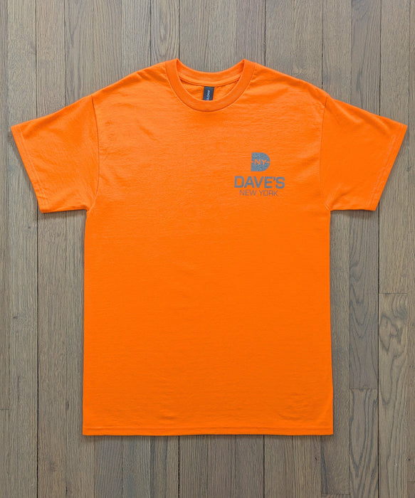 Dave's New York 'Work Hard Every Day' T-shirt - Bright Orange