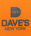 Dave's New York 'Work Hard Every Day' T-shirt - Bright Orange