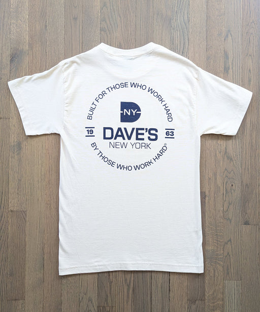 Dave's New York "Work Hard" Short Sleeve T-shirt - Natural