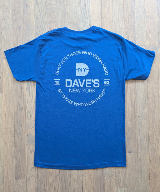 Dave's New York "Work Hard" Short Sleeve T-shirt - Regal Navy
