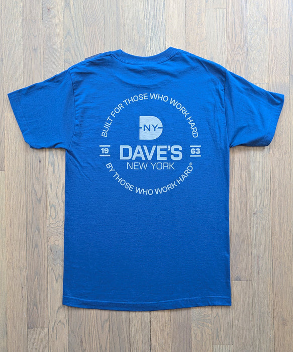 Dave's New York "Work Hard" Short Sleeve T-shirt - Regal Navy