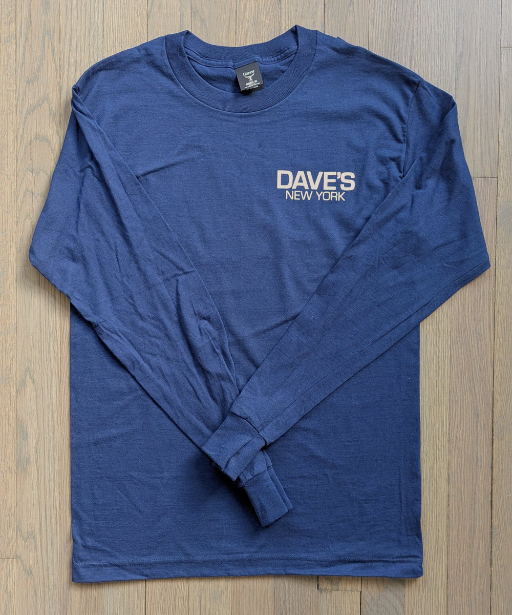 トップス everyone logo long sleeve tee navy Men's Navy Double-faced Long Sleeve Tee | Lifewear | PEdALED