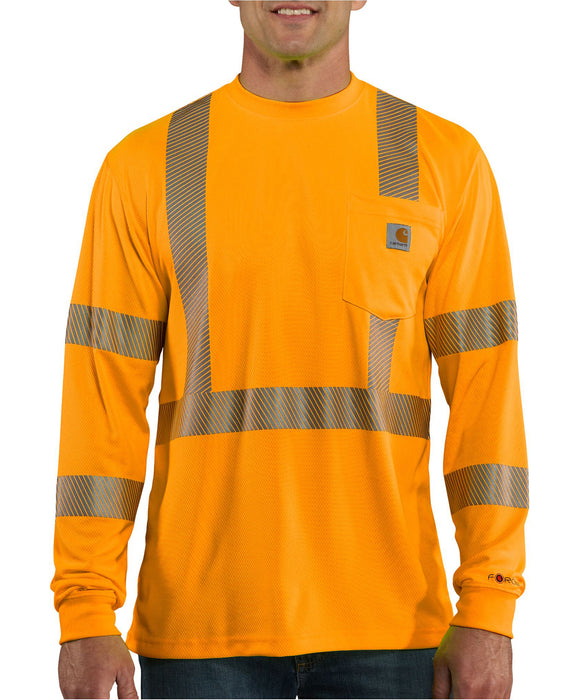 Carhartt Men's Force High Visibility Long Sleeve Class T-Shirt