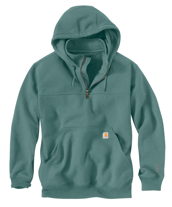 Carhartt Paxton Heavyweight Half Zip Hooded Sweatshirt Slate Green H Dave s New York