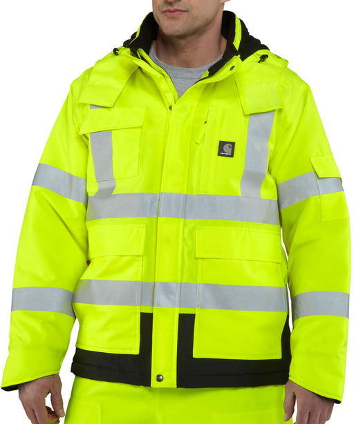Carhartt High Visibility Class 3 Waterproof Sherwood Jacket in Brite Lime at Dave's New York