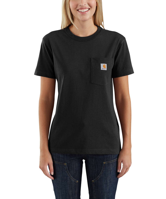 Carhartt Women’s WK87 Pocket Short Sleeve T-Shirt in Black at Dave's New York