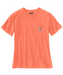 Carhartt Women's K87 Short Sleeve Pocket Tee - Electric Coral at Dave's New York