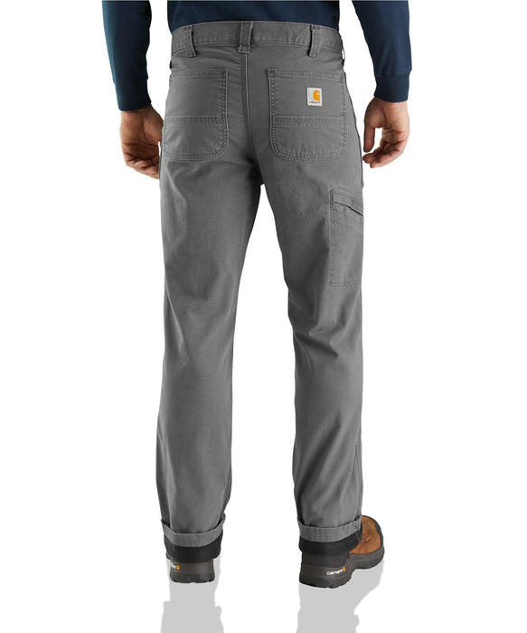 Carhartt Men's 34 in. x 32 in. Gravel Cotton/Spandex Rugged Flex Rigby Dungaree  Pant 102291-039 - The Home Depot
