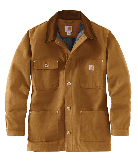 Carhartt, Jackets & Coats, Carhartt Duck Chore Coat Blanket Lined Brown  Work Barn Mens Size 46 H4677
