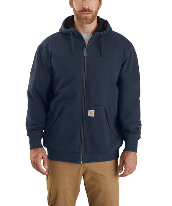 Sweatshirt jacket with a hood - navy