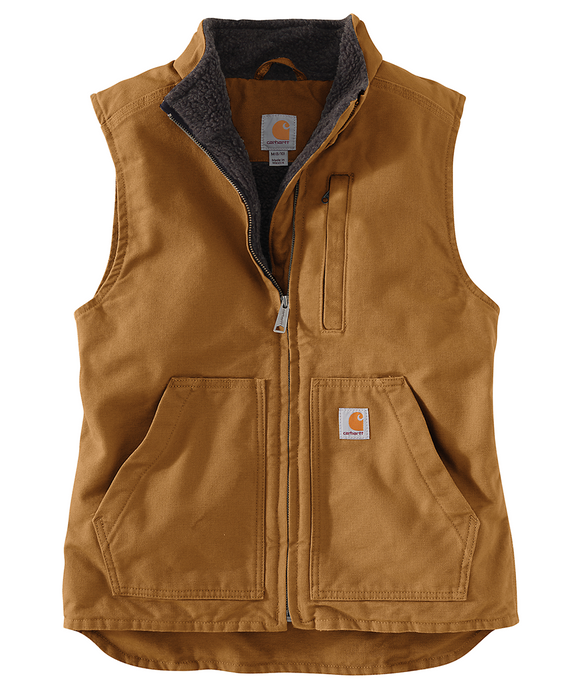 Carhartt Women's Sherpa-Lined Mock Neck Vest - Carhartt Brown Carhartt Women's Sherpa-Lined Mock Neck Vest - Carhartt Brown