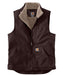 Carhartt Washed Duck Sherpa-Lined Mock Neck Vest in Dark Brown at Dave's New York