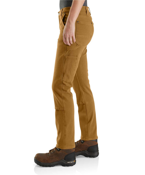 Carhartt Women's Double Front Rugged Flex Work Pants in Carhartt Brown at Dave's New York