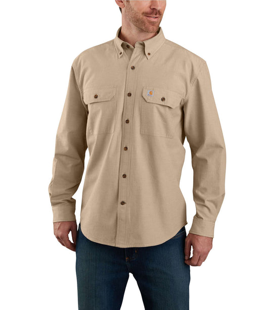 Carhartt Rugged Flex Rigby Long Sleeve Work Shirt - Gravel — Dave's New York