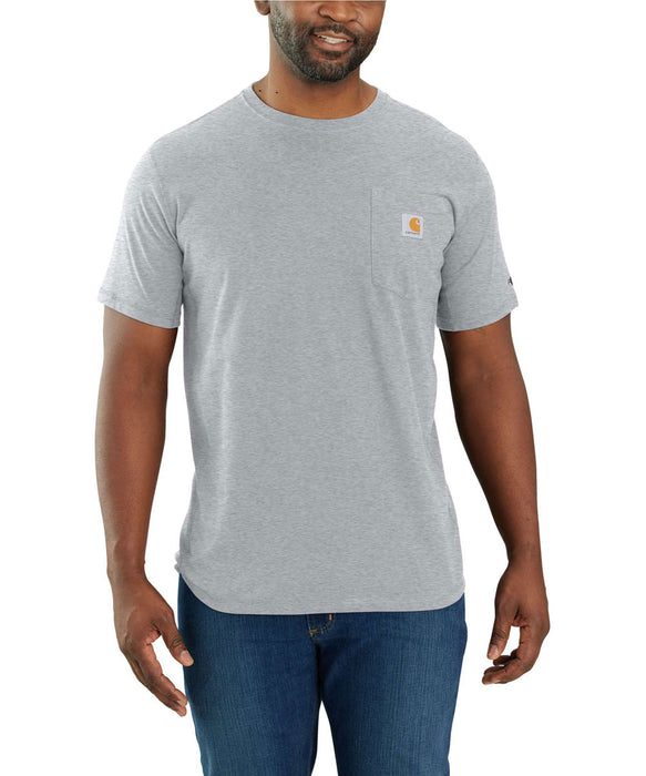 Carhartt Force Short-Sleeve Pocket T-Shirt - Heather Grey — Dave's New York