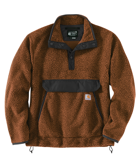 Carhartt Men s Fleece Pullover Jacket Burnt Sienna Black Heather