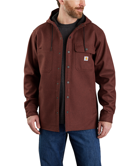 Carhartt Rain Defender Heavyweight Hooded Shirt Jacket - Dark Cedar at Dave's New York