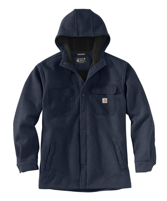 Carhartt Heavyweight Hooded Shirt Jacket - Navy — Dave's New York